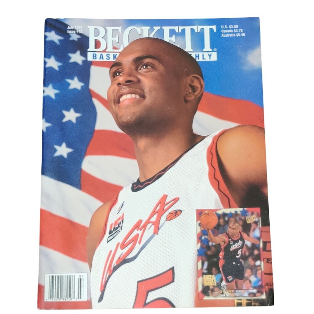 Beckett Basketball Monthly July 1996 Issue 72 Grant Hill USA Dream Team Vintage
